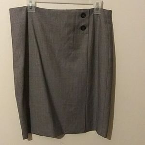 A grayish skirt